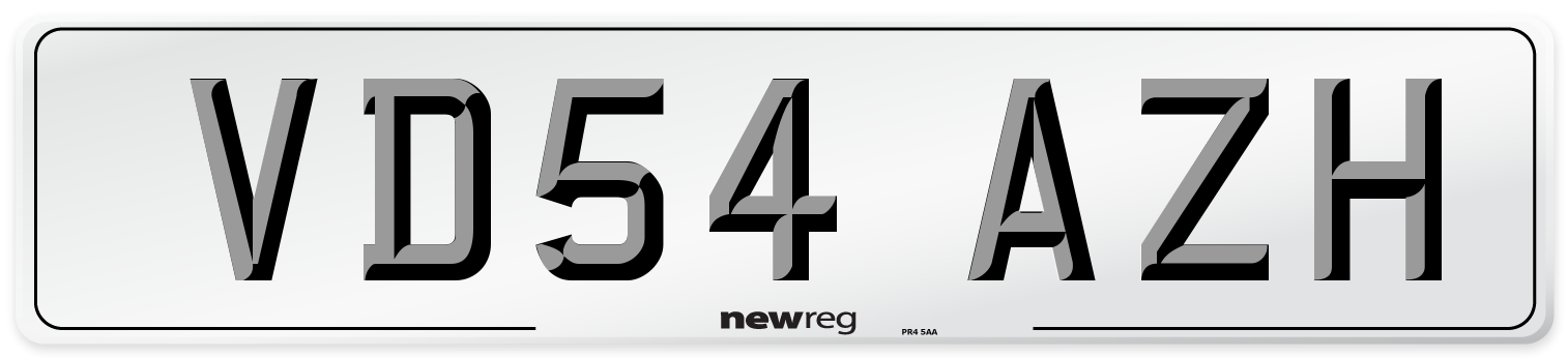VD54 AZH Number Plate from New Reg